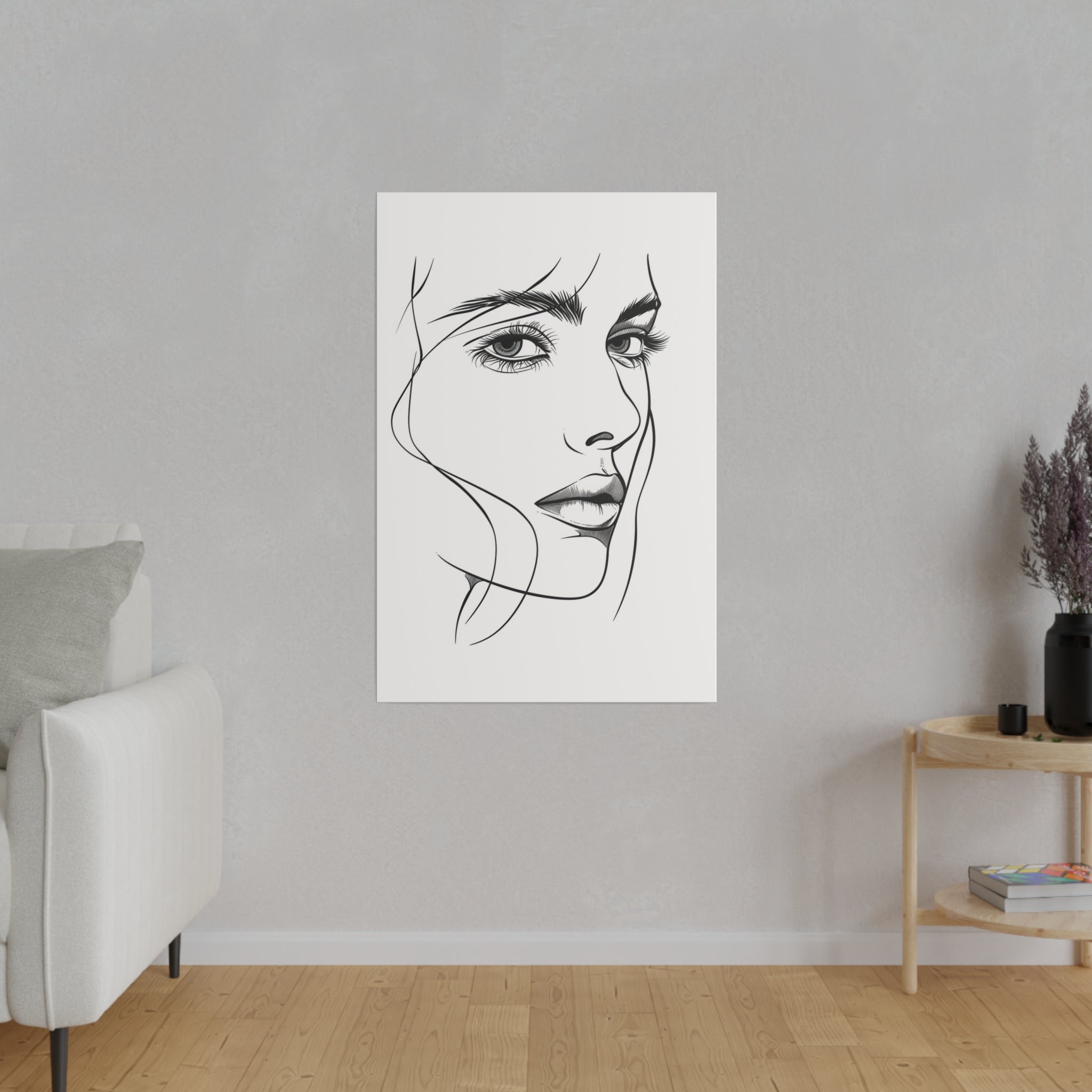 Beauty in Outlines - Abstract Wall Art - Vertical Canvas - WA237