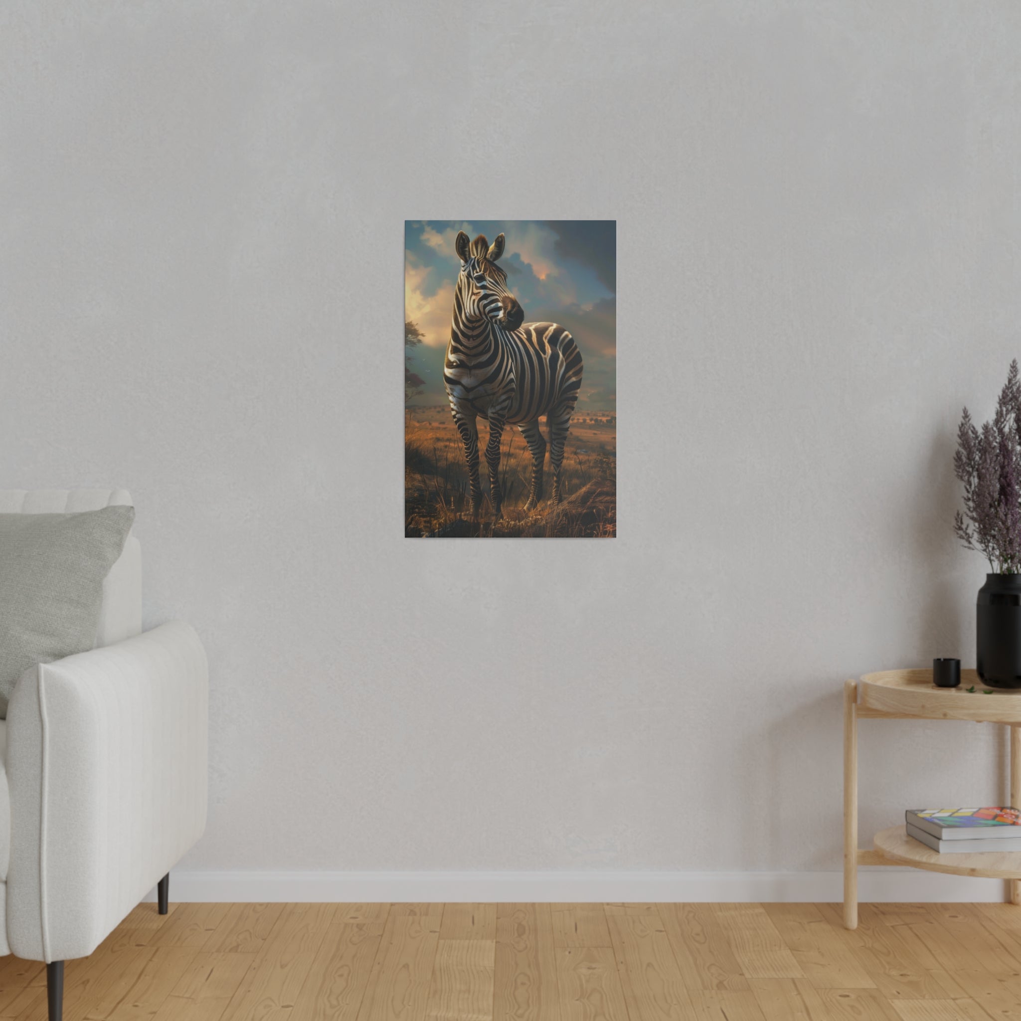 Marvelous Zebra - Wildlife Wall Art - Vertical Canvas - WA251