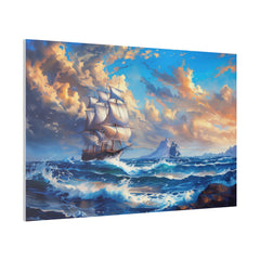 Ship Ocean Wall Art - Horizontal Canvas - WA179