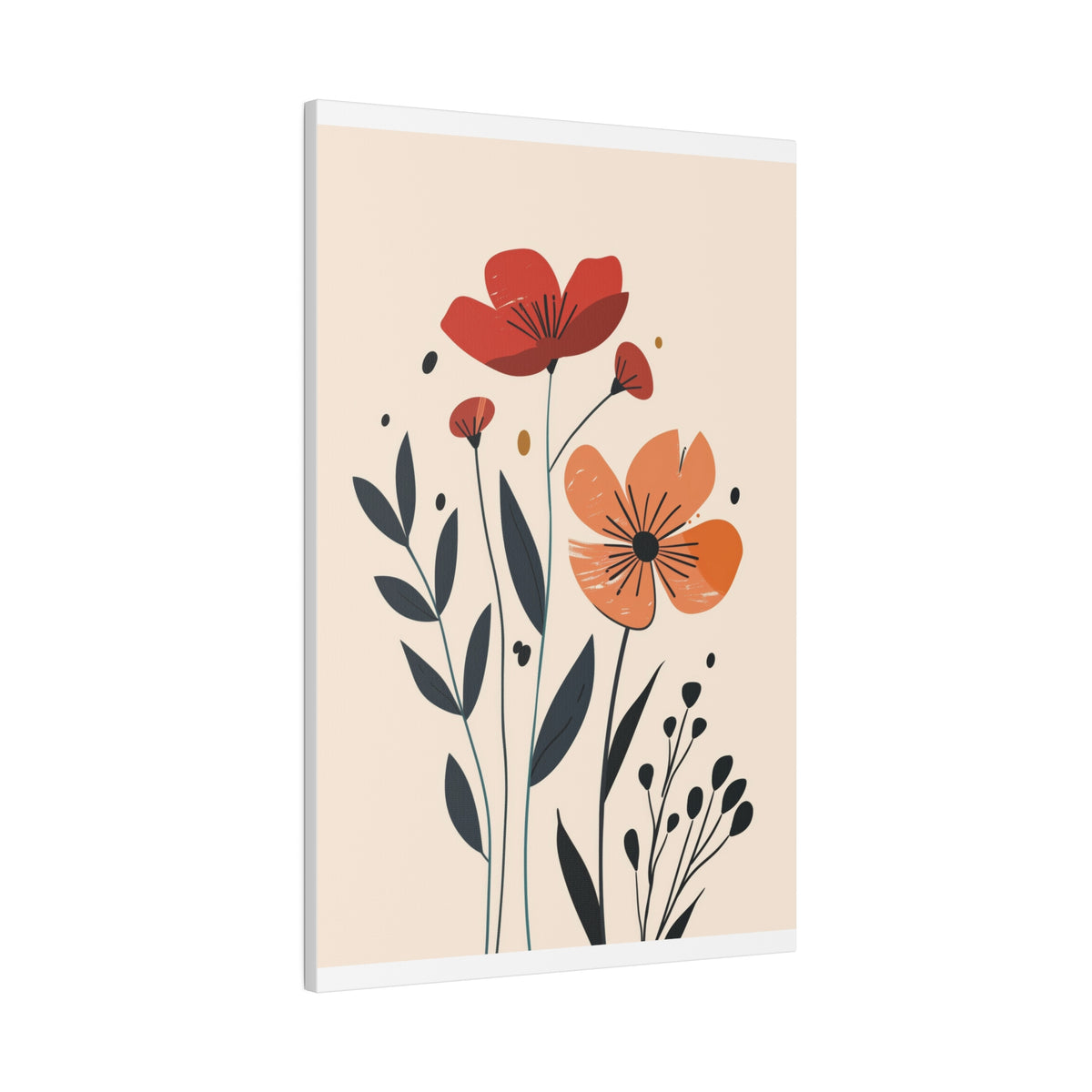 Flowers Wall Art - Botanical Wall Art - Vertical Canvas - WA39