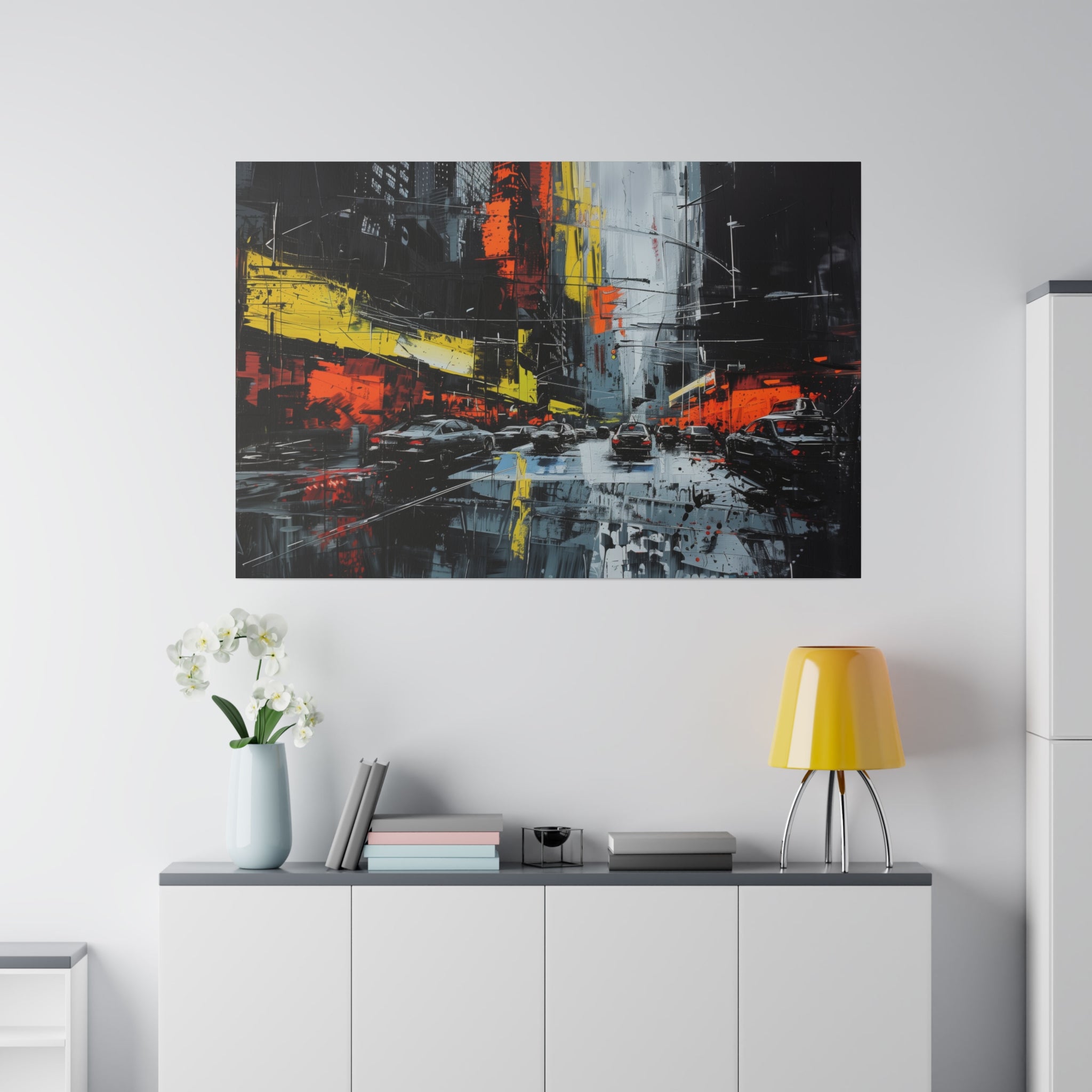 Metropolitan Glow - Abstract Wall Art - Horizontal Canvas - WA221