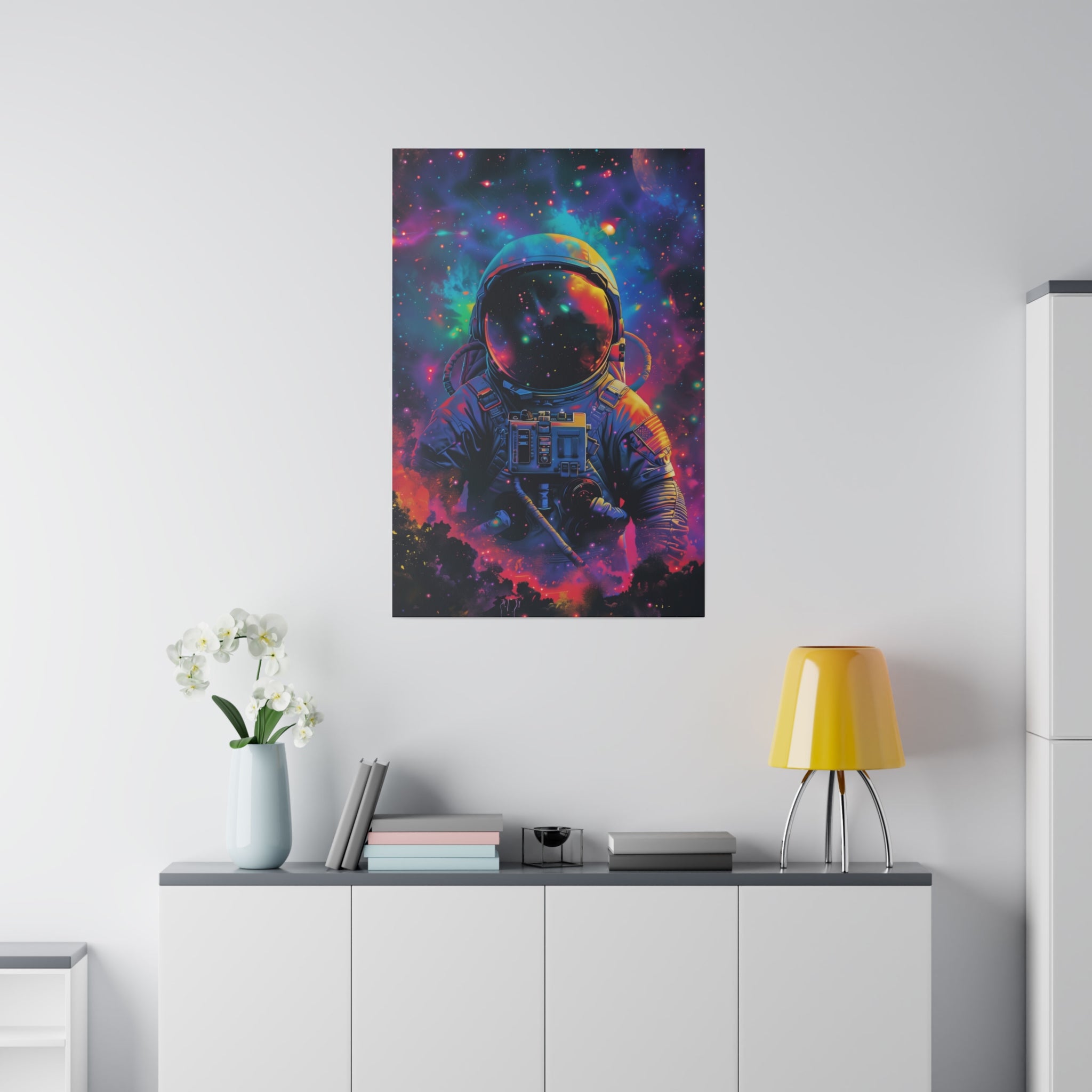 Astronaut in Space Wall Art - Vertical Canvas - WA140