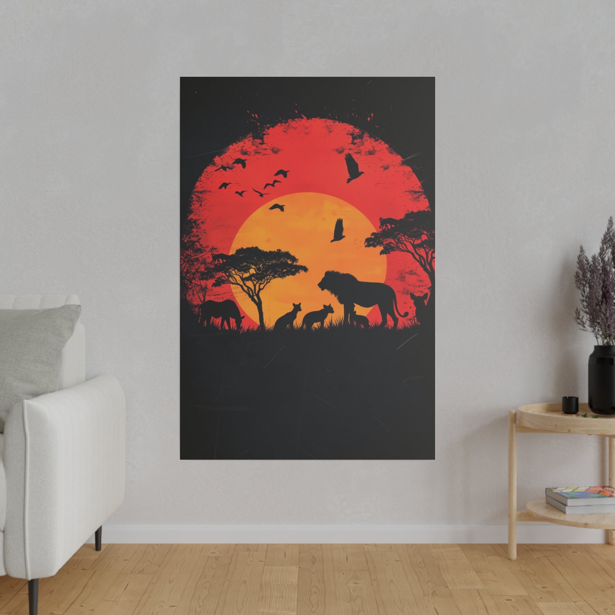 Wildlife Horizon - Abstract Wall Art - Vertical Canvas - WA231