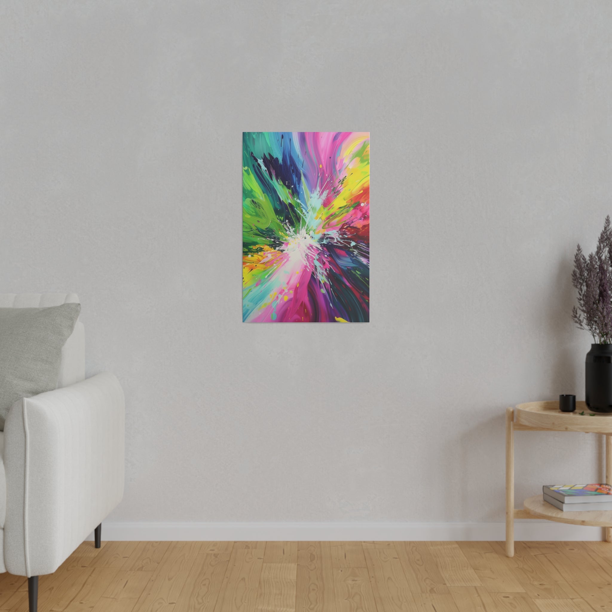 Vibrant Symphony - Abstract Wall Art - Vertical Canvas - WA234