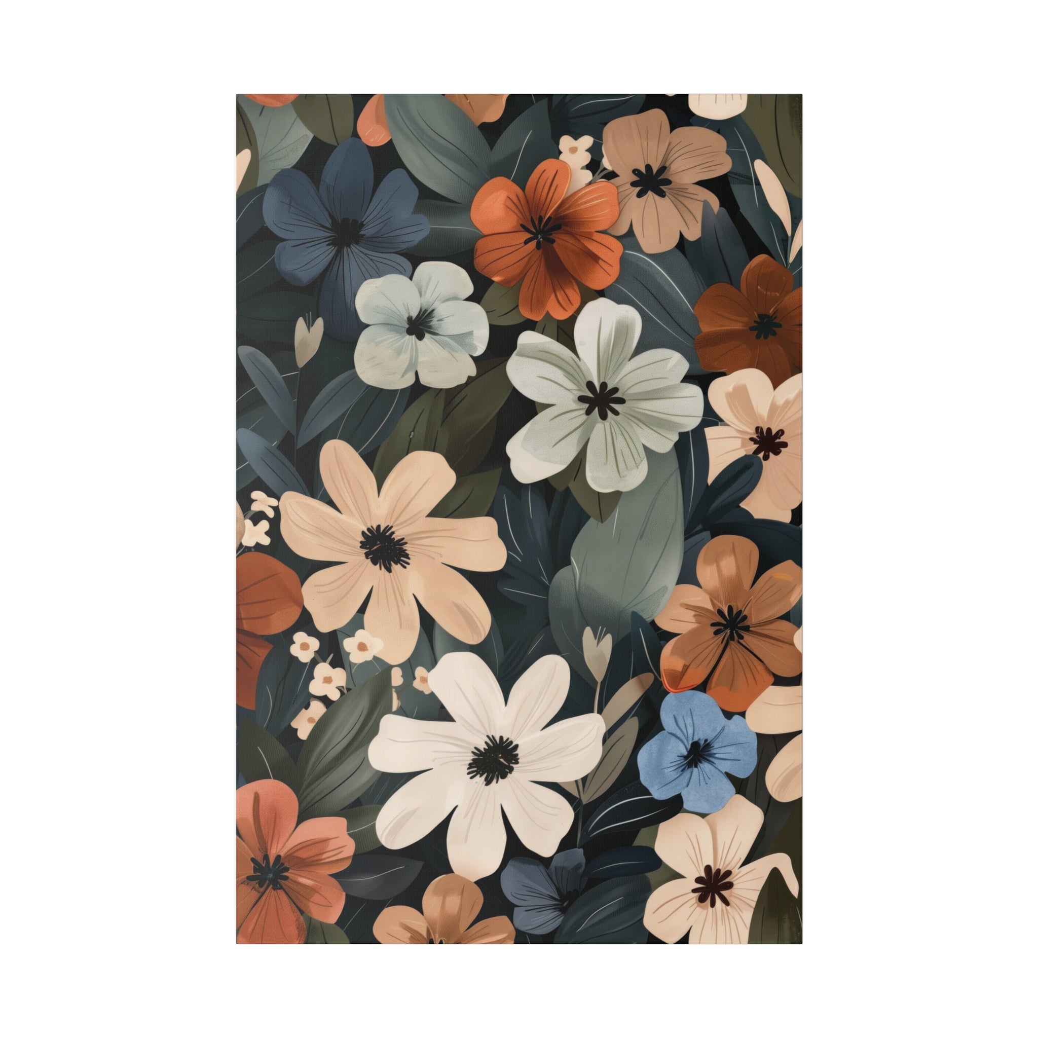 Flowers Wall Art - Botanical Wall Art - Vertical Canvas - WA58