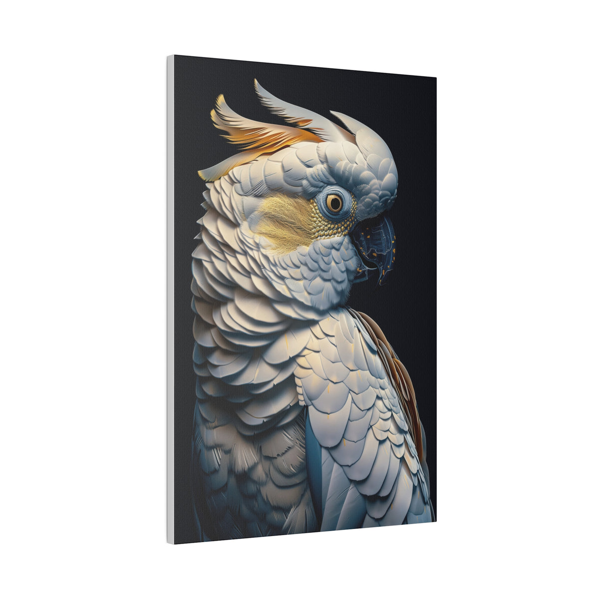 Golden Cockatoo Parrot - Wildlife Wall Art - Vertical Canvas - WA289