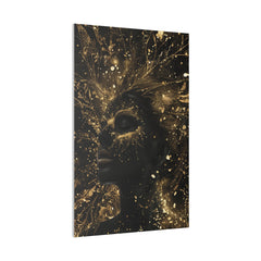 Golden Lifeforce, Woman Portrait - Luxury Gold Themed Wall Art - Vertical Canvas - WA311