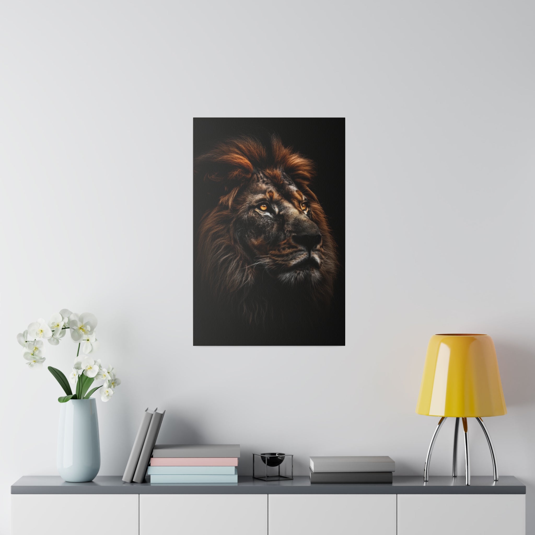 Lion's Majesty - Wildlife Wall Art - Vertical Canvas - WA287