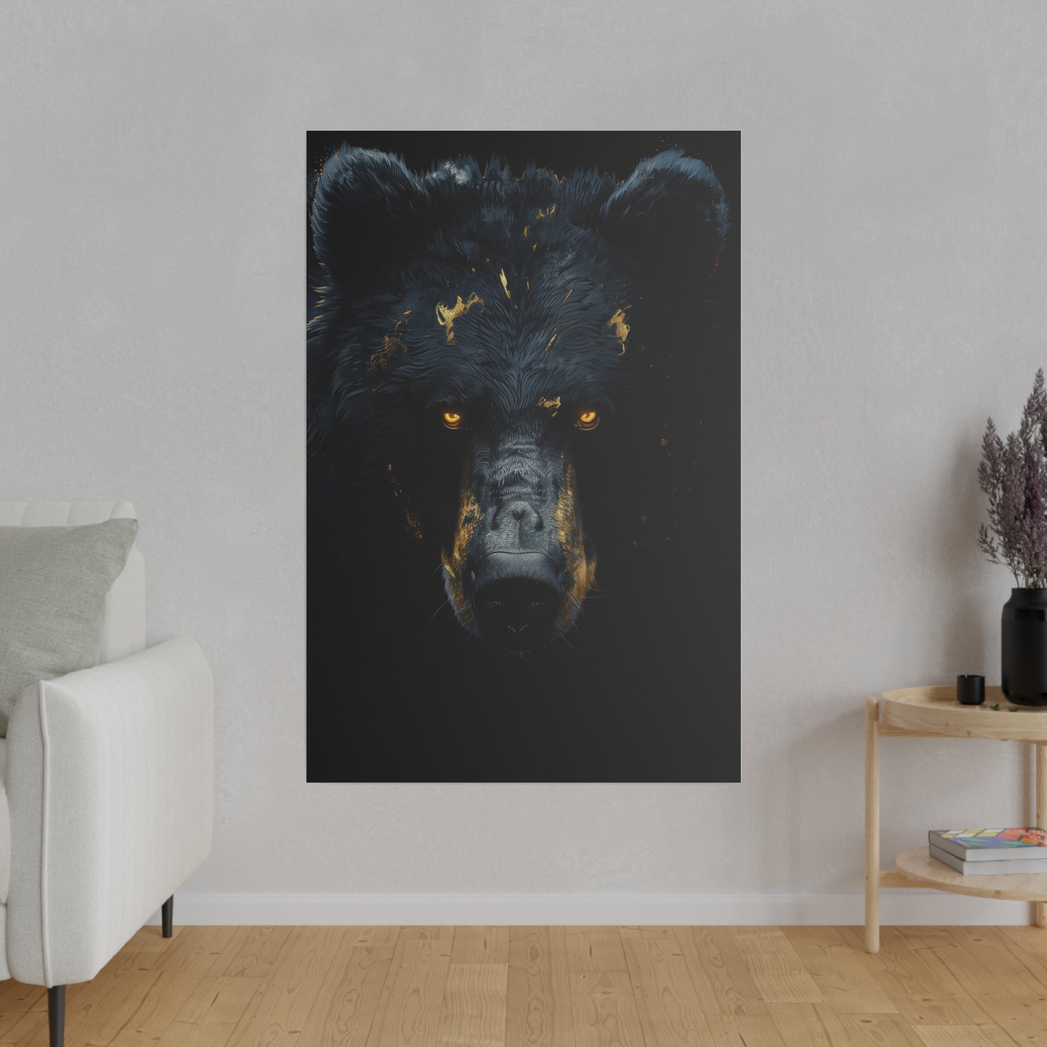 Vicious Bear - Wildlife Wall Art - Vertical Canvas - WA242