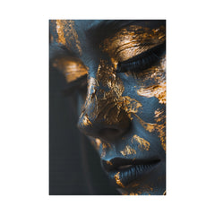 Mystique, Woman Portrait - Luxury Gold Themed Wall Art - Vertical Canvas - WA301