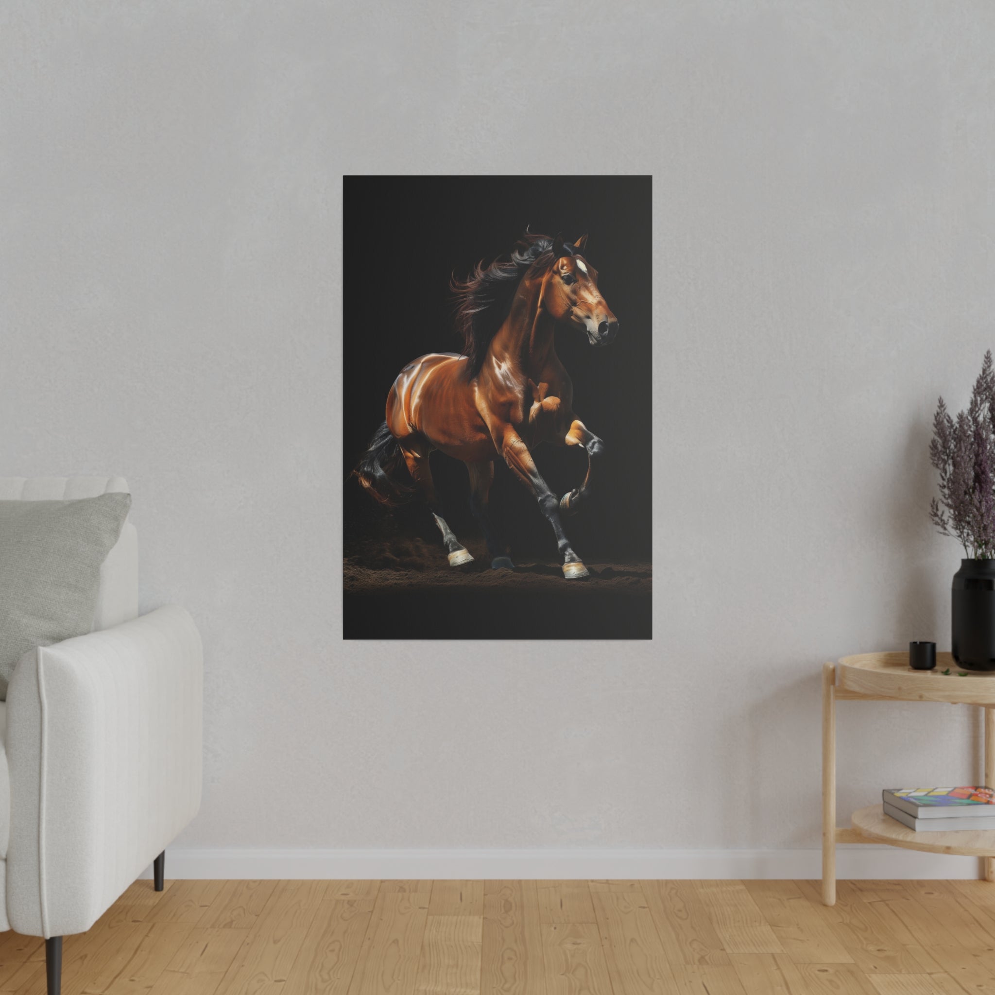 Galloping Horse - Wildlife Wall Art - Vertical Canvas - WA245