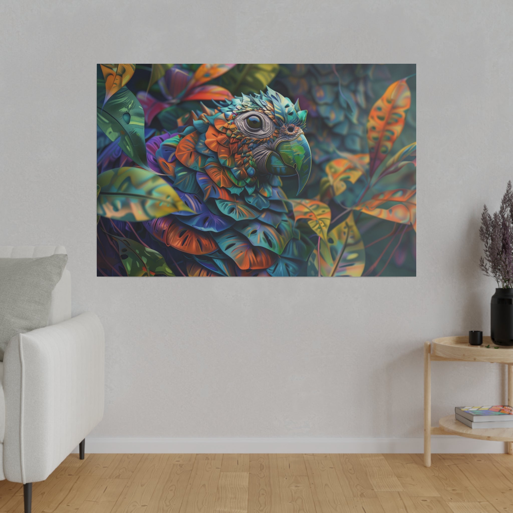 Parrot Fantasy Wall Art - Horizontal Canvas - WA162