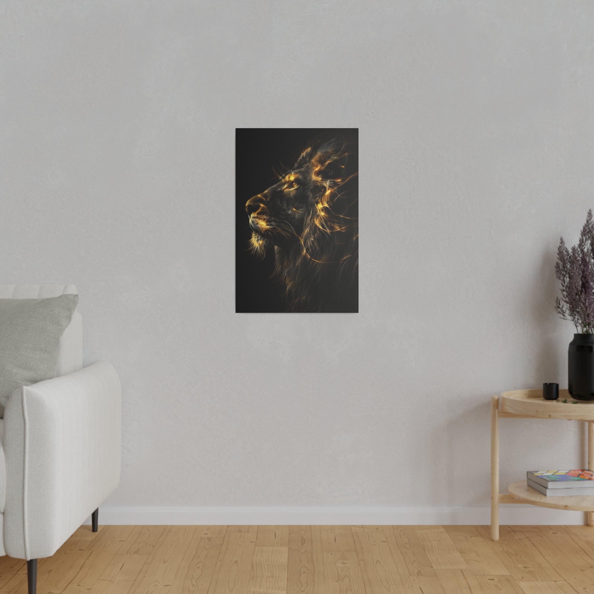 Luminous Lion - Wildlife Wall Art - Vertical Canvas - WA286